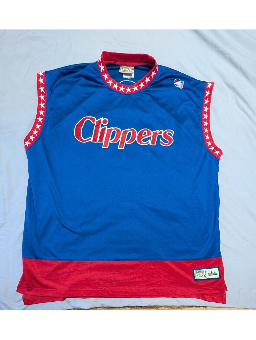VTG Majestic Hardwood Classics San Diego Clippers Sleeveless Warm Up Jersey XXL
